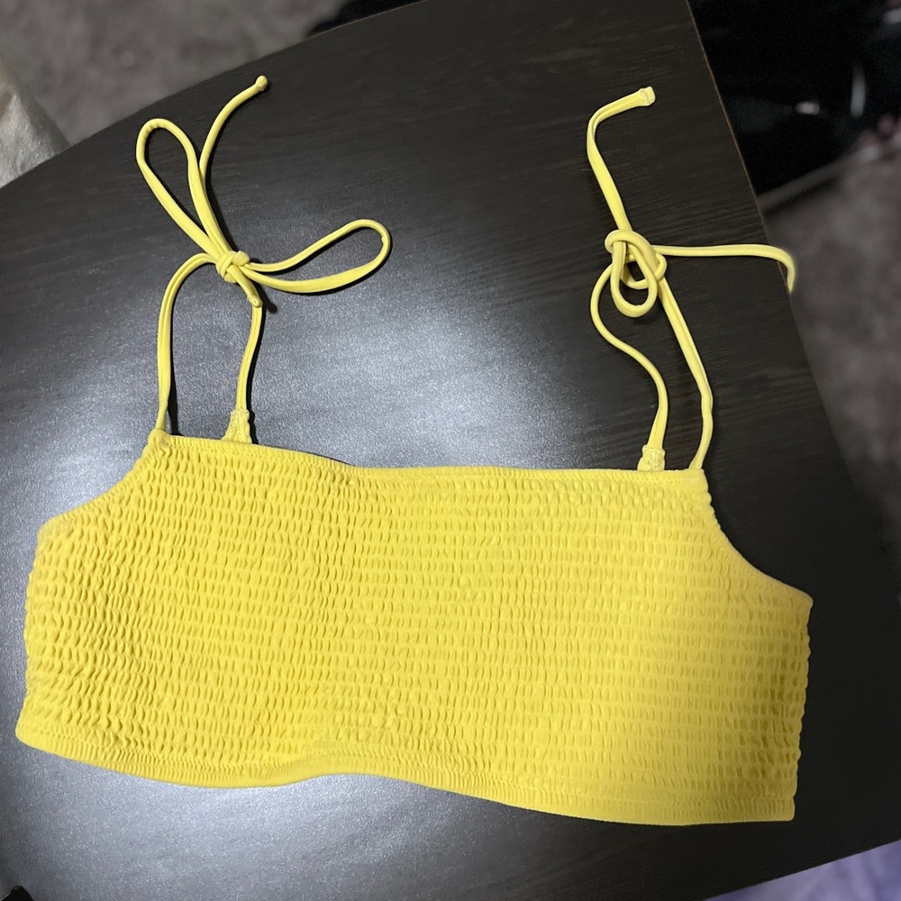 Yellow swimsuit/ bando top
